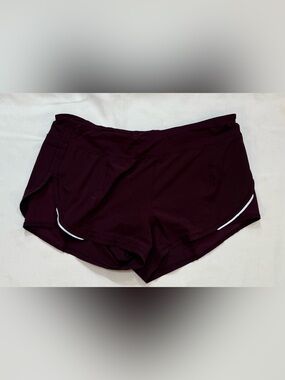 ZYIA Plum Women's Running Shorts with White Trim